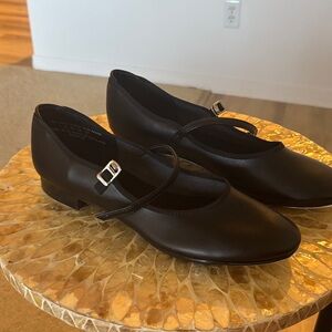 Black Mary Jane Flat Tap Shoes for Dance